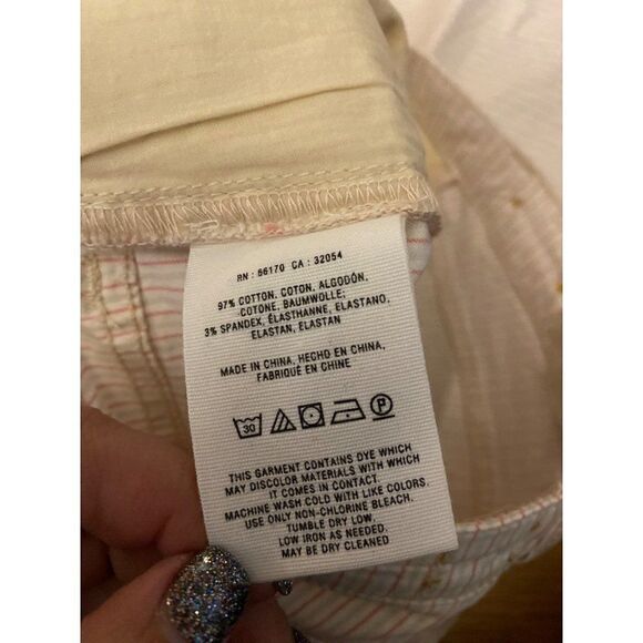 Pilcro & The Letterpress Anthropologie striped low rise straight leg pants 25P - Picture 6 of 9